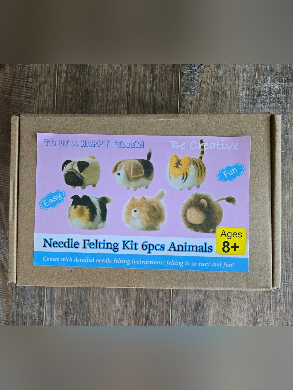 Be Creative Needle Felting Kit 6pcs Animals